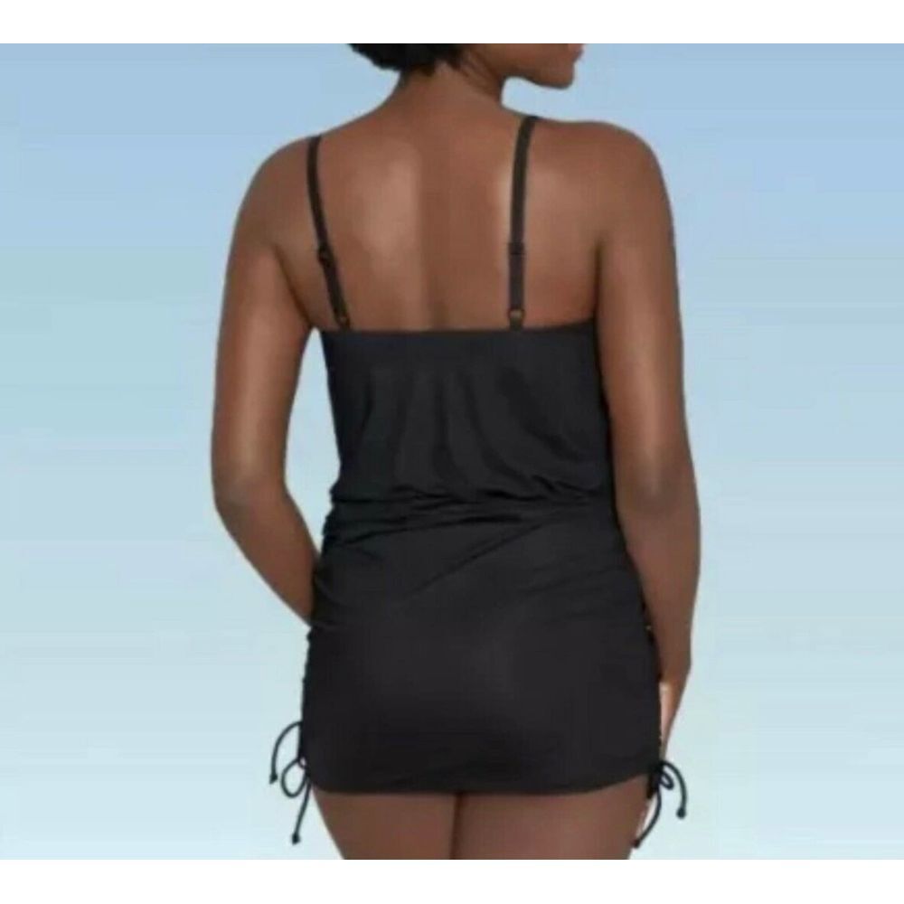 Dreamsuit Miracle Brand Slimming Black Size‎ 10 Swimsuit One Piece Ruched - Picture 2 of 10